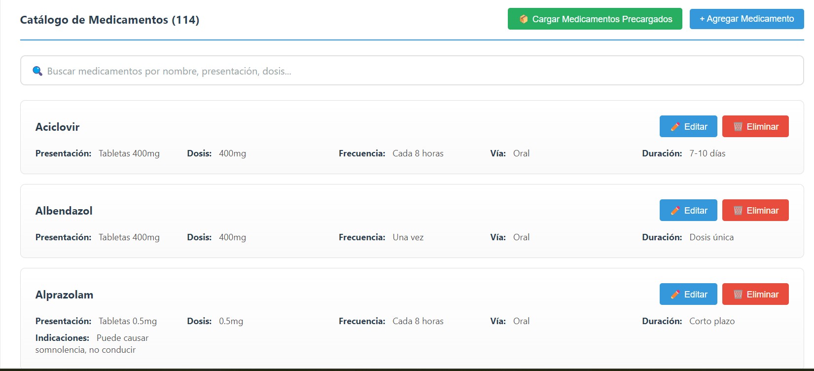 Catálogo de Medicamentos