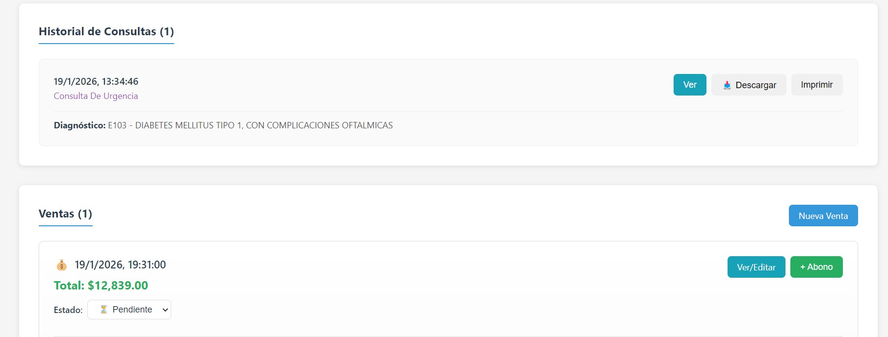 Impresión de Consulta