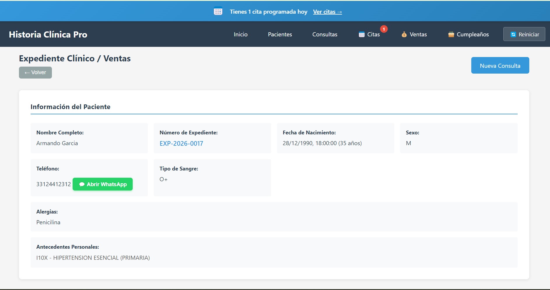 Expediente de Paciente