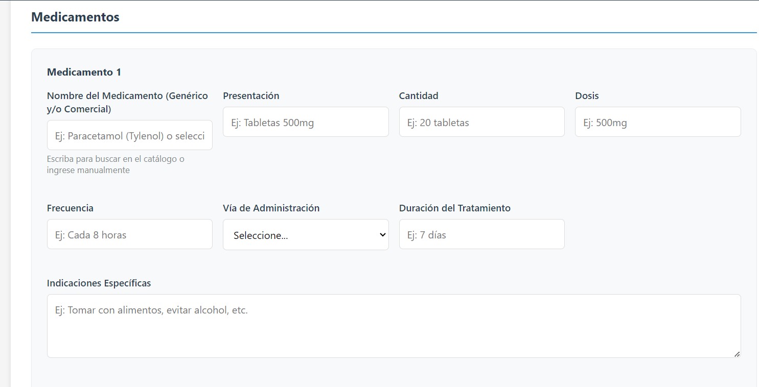 Formulario de Receta